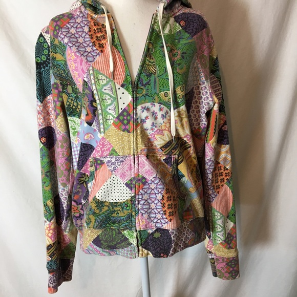 Lucky Brand Jackets & Blazers - Lucky brand multi colored zip front hoodie SZ L